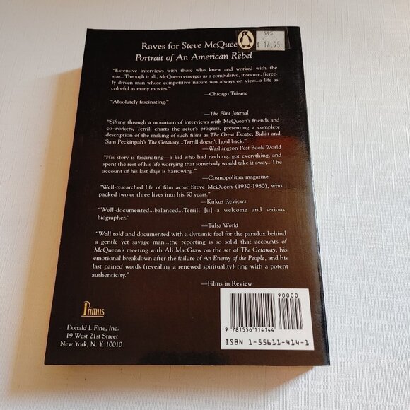 Steve McQueen Portrait of an American Rebel Book - Picture 2 of 2